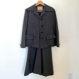 Amazing Geoffrey Beene Boutique vintage wool dress with matching jacket